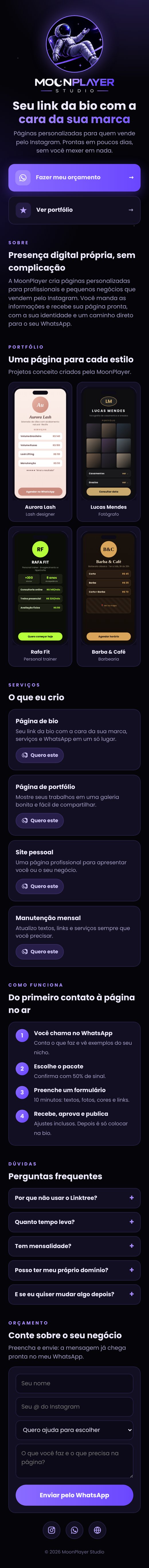 Exemplo do pacote Órbita no celular